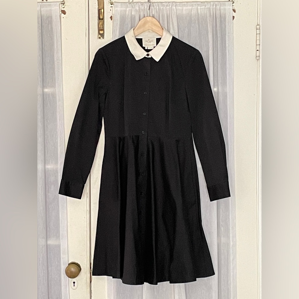 Kate Spade Black and White Midi Dress (size 8)